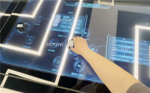 摩拓为物体互动识别桌应用比亚迪汽车数字展厅（局部图展示）