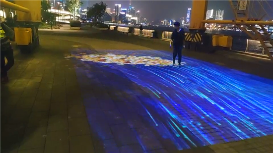 雷达地面互动_上海黄浦江绿道案例展示