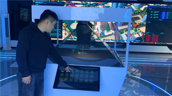 360度金字塔应用案例_济南中建八局展厅_摩拓为提供技术支持