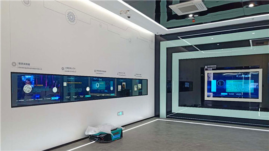拼接屏案例图片_苏州市智能制造融合发展中心案例_摩拓为提供技术支持