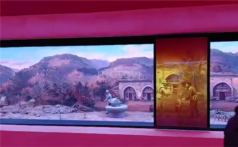 120师历史纪念馆展厅运用摩拓为互动滑轨屏案例