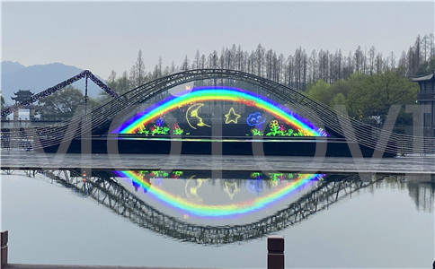 摩拓为工程案例展示_全息幻影成像安装调试
