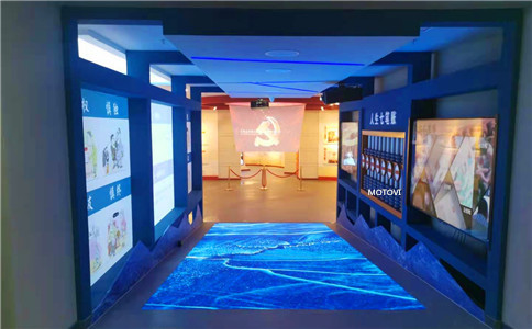 雷达互动地面应用于展厅案例（局部图）