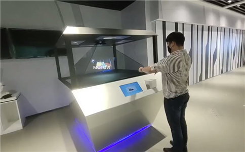 3d全息幻影成像展示柜应用于数字展厅设计_手势互动