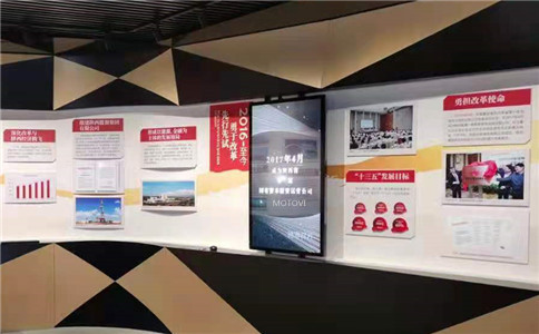 滑轨屏应用于智能展厅设计_智能展示