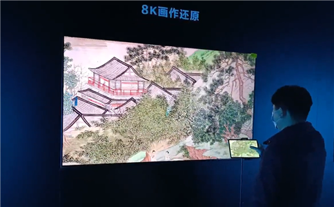 《汉宫春晓图》75寸8K液晶屏画作展示（局部展示）