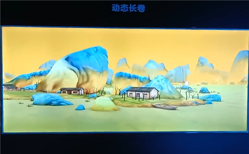 多媒体数字化展厅_105寸液晶屏动态长卷展示