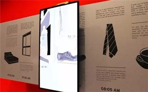 透明滑轨屏幕的安装过程和安装注意事项（展厅现场局部图）