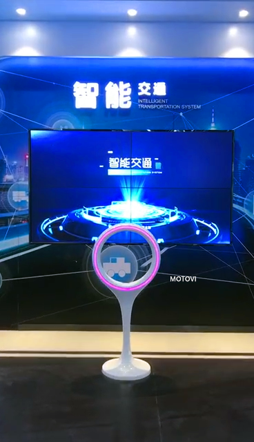 手势感应圈装置应用案例（展厅现场局部图））