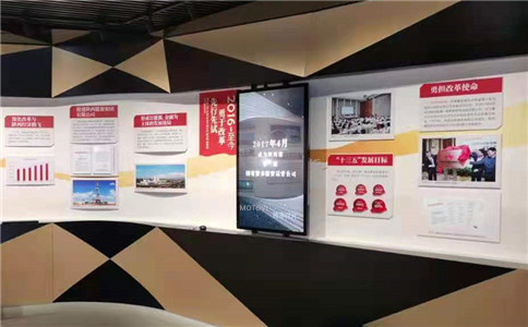 弧形滑轨屏展厅应用案例（局部图）